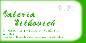 valeria milkovich business card